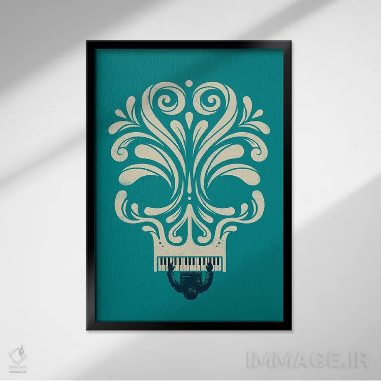 تابلو دکوراتیو آهنگ کشنده ۴ اثر انکل دیکا - نمای قابدار مشکی