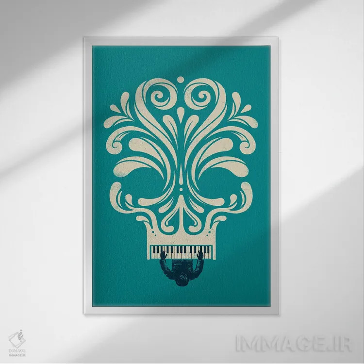 تابلو دکوراتیو آهنگ کشنده ۴ اثر انکل دیکا - نمای قابدار سفید