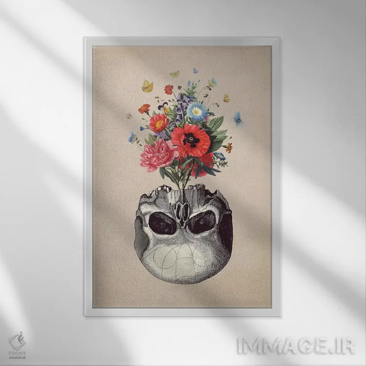 تابلو دکوراتیو سوغات ۲۲ اثر انکل دیکا - نمای قابدار سفید