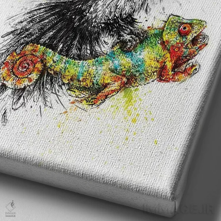 تابلو دکوراتیو یکنواختی بازمی گردد اثر انکل دیکا - نمای نزدیک بافت بوم