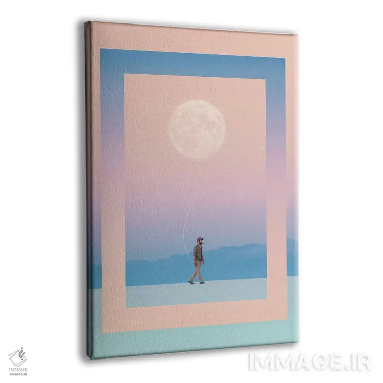 تابلو دکوراتیو ماه پیما اثر انکل دیکا - نمای پرسپکتیو محصول