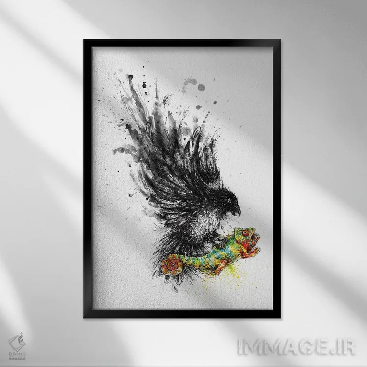 تابلو دکوراتیو یکنواختی بازمی گردد اثر انکل دیکا - نمای قابدار مشکی