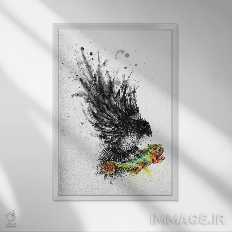 تابلو دکوراتیو یکنواختی بازمی گردد اثر انکل دیکا - نمای قابدار سفید