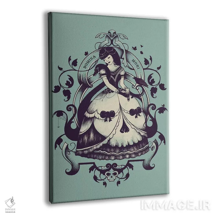 تابلو دکوراتیو خانم مرگ اثر انکل دیکا - نمای پرسپکتیو محصول