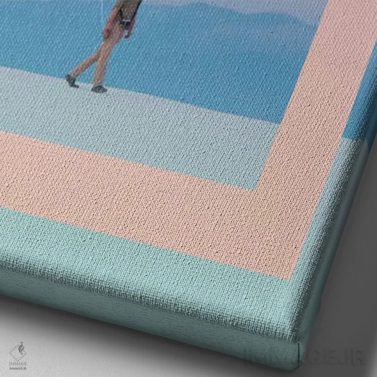 تابلو دکوراتیو ماه پیما اثر انکل دیکا - نمای نزدیک بافت بوم