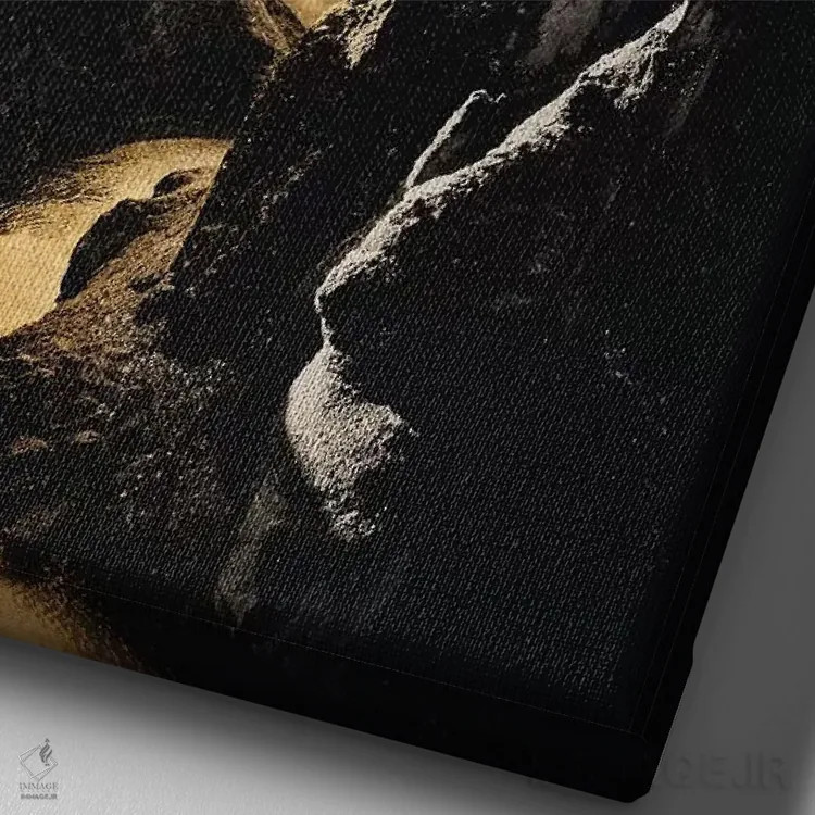 تابلو دکوراتیو تابیده از ماه اثر انکل دیکا - نمای نزدیک بافت بوم