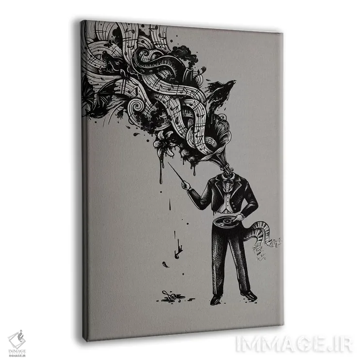 تابلو دکوراتیو آشوب صداها اثر انکل دیکا - نمای پرسپکتیو محصول