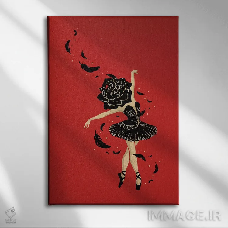 تابلو دکوراتیو قوی سیاه اثر انکل دیکا - نمای روبهرو روی دیوار