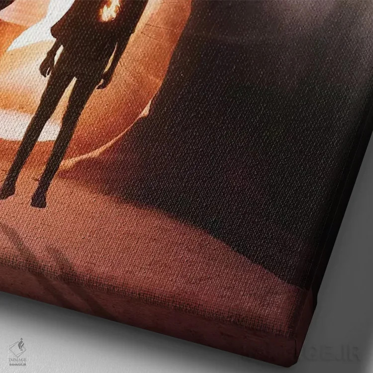 تابلو دکوراتیو معمای همیشگی اثر انکل دیکا - نمای نزدیک بافت بوم