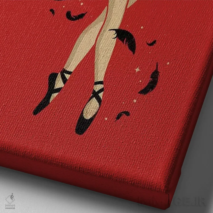 تابلو دکوراتیو قوی سیاه اثر انکل دیکا - نمای نزدیک بافت بوم