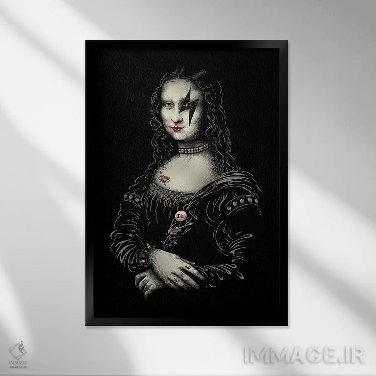 تابلو دکوراتیو رنسانس راک اثر انکل دیکا - نمای قابدار مشکی