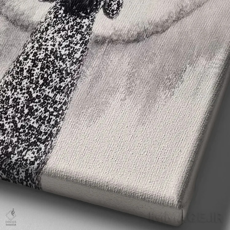 تابلو دکوراتیو دوست شبانه اثر انکل دیکا - نمای نزدیک بافت بوم