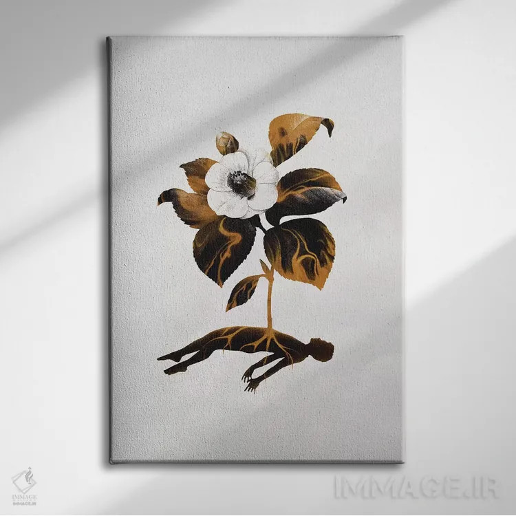 تابلو دکوراتیو ظرافت ترسناک زندگی اثر انکل دیکا - نمای روبهرو روی دیوار