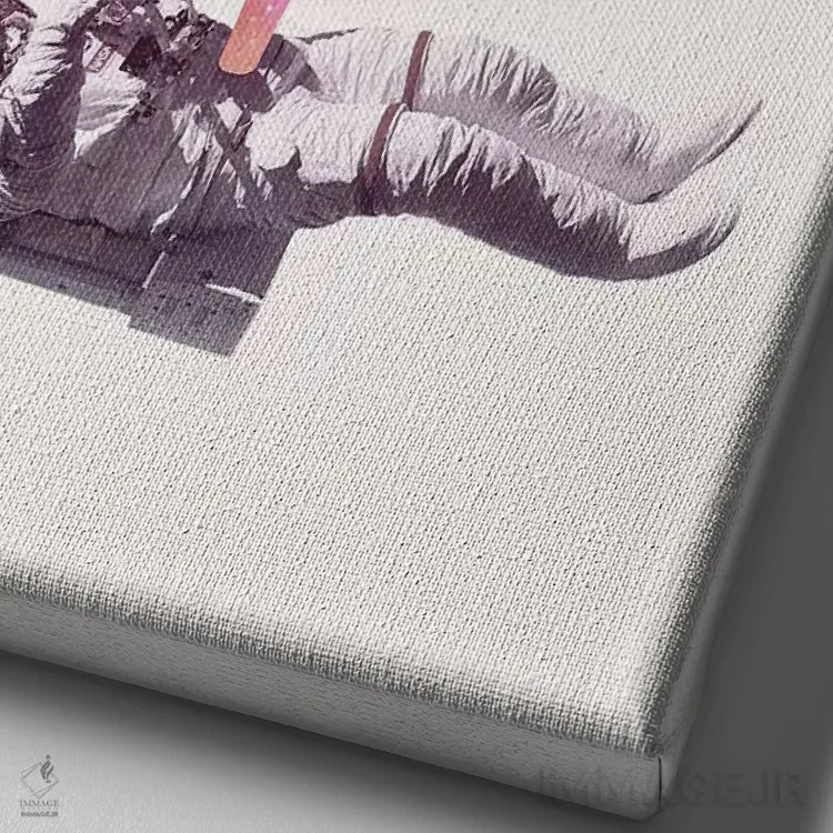 تابلو دکوراتیو فضا درون اثر انکل دیکا - نمای نزدیک بافت بوم