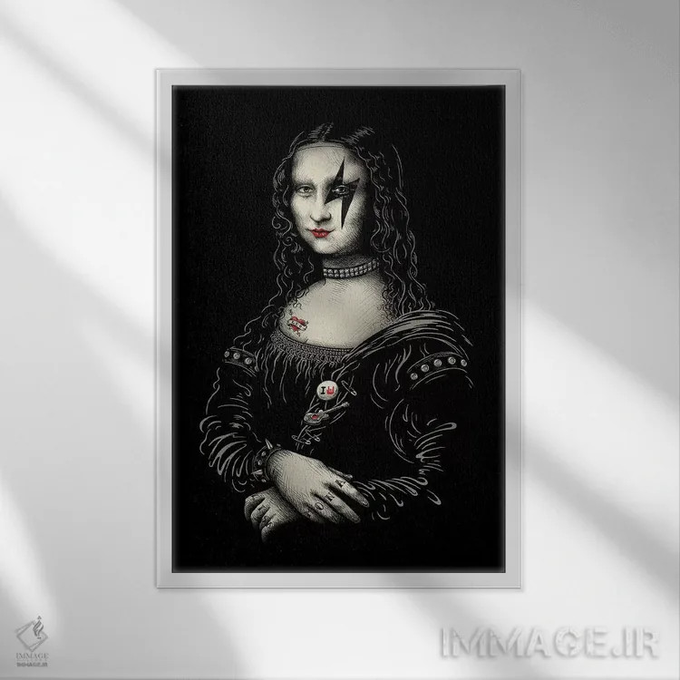 تابلو دکوراتیو رنسانس راک اثر انکل دیکا - نمای قابدار سفید