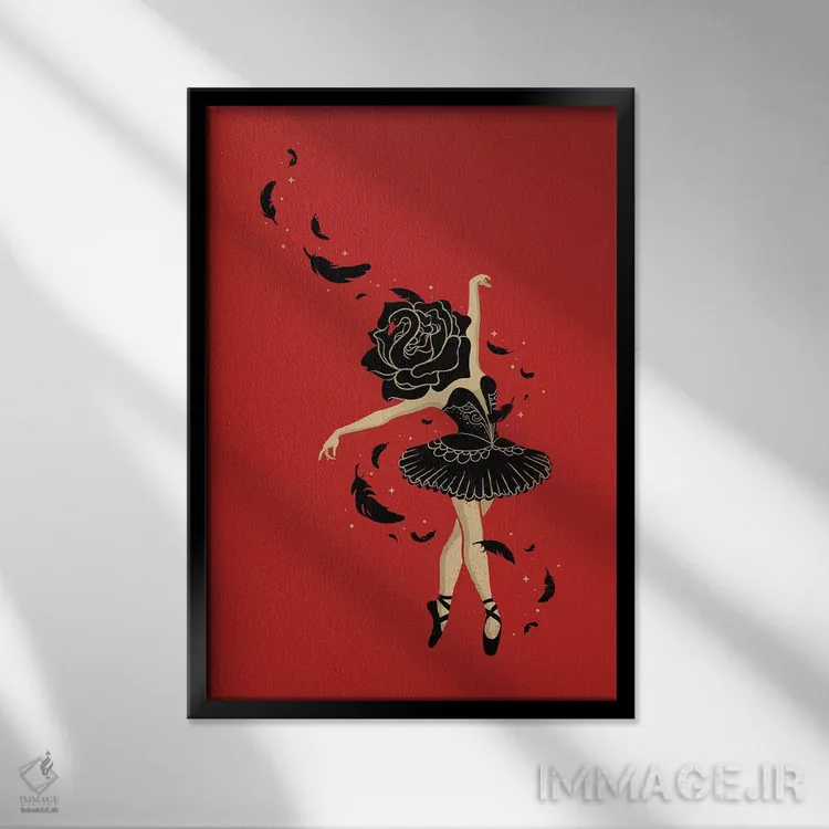 تابلو دکوراتیو قوی سیاه اثر انکل دیکا - نمای قابدار مشکی