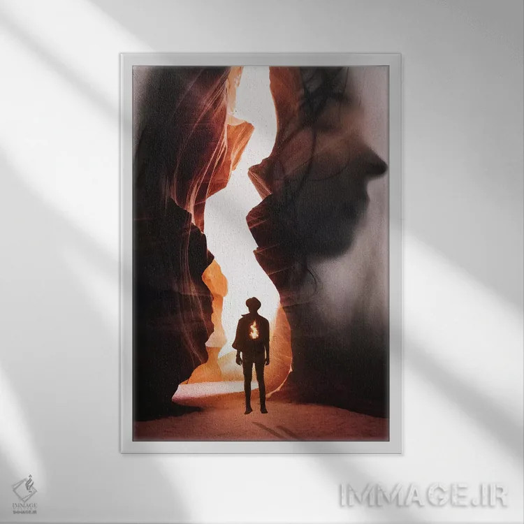 تابلو دکوراتیو معمای همیشگی اثر انکل دیکا - نمای قابدار سفید