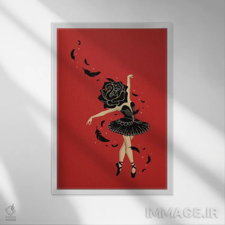 تابلو دکوراتیو قوی سیاه اثر انکل دیکا - نمای قابدار سفید