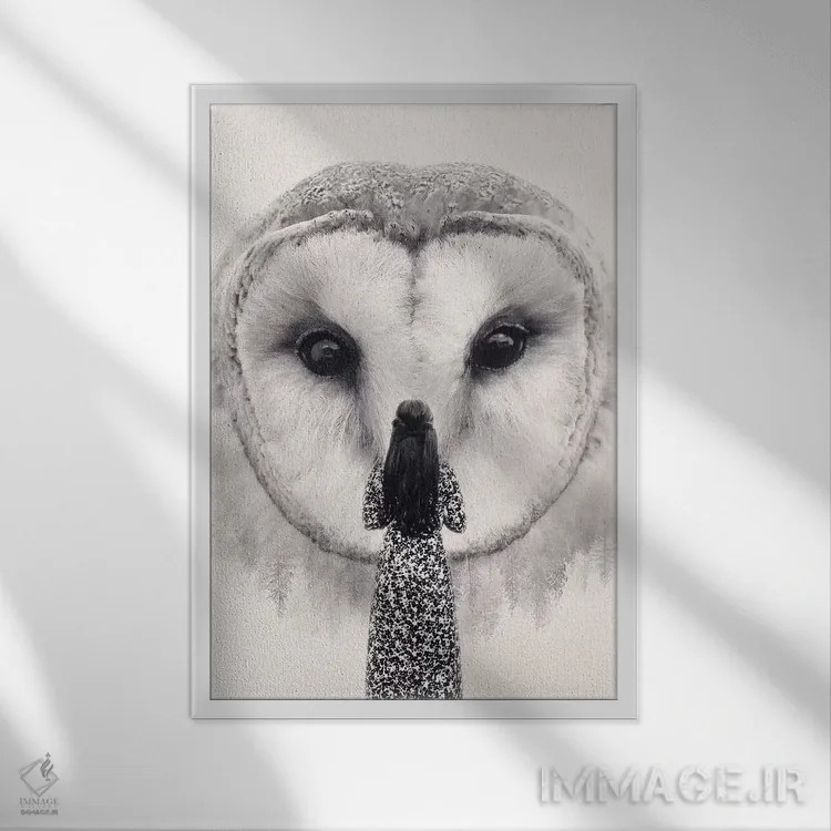 تابلو دکوراتیو دوست شبانه اثر انکل دیکا - نمای قابدار سفید