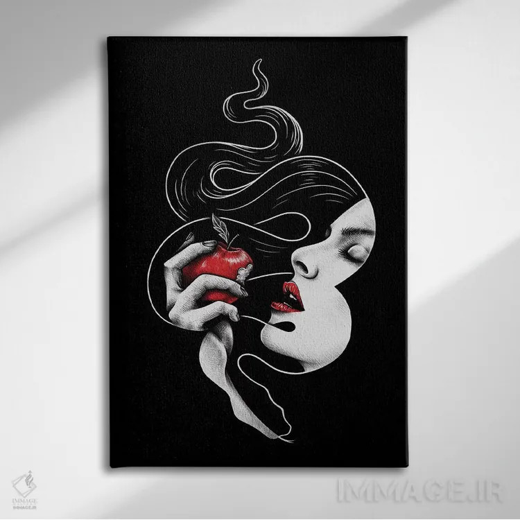 تابلو دکوراتیو گناه اثر انکل دیکا - نمای روبهرو روی دیوار