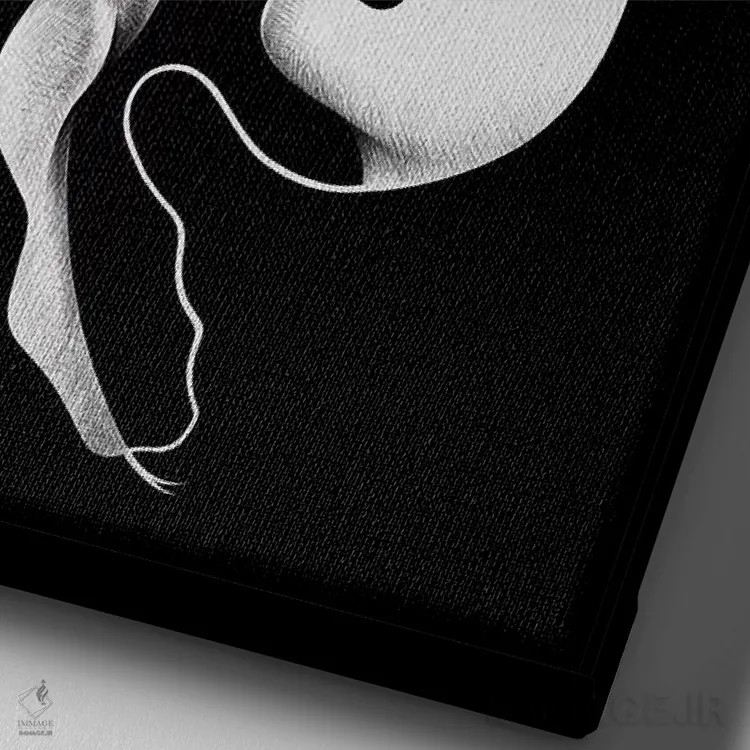 تابلو دکوراتیو گناه اثر انکل دیکا - نمای نزدیک بافت بوم