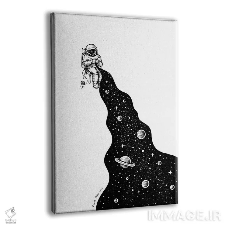 تابلو دکوراتیو جهان در هم تنیده است اثر انکل دیکا - نمای پرسپکتیو محصول