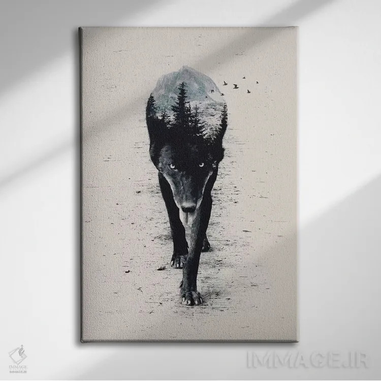 تابلو دکوراتیو بالای جنگل اثر انکل دیکا - نمای روبهرو روی دیوار