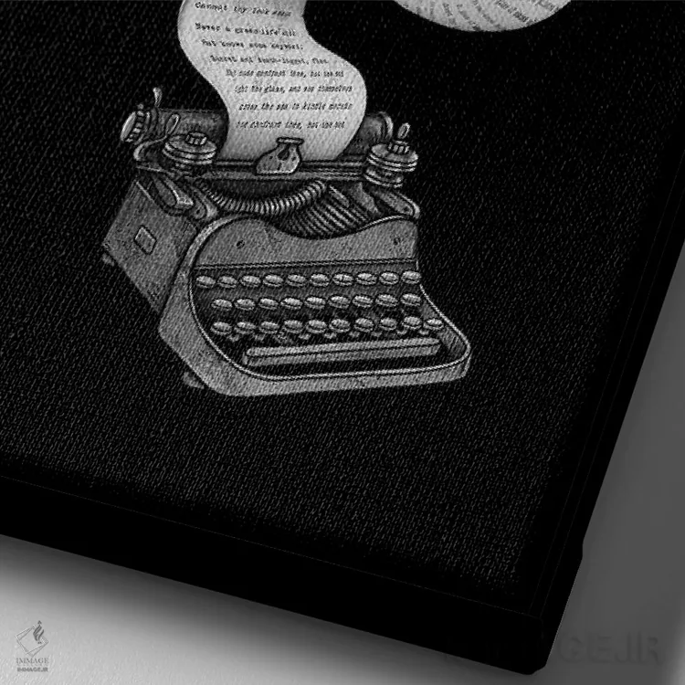 تابلو دکوراتیو تخیل رهاشده اثر انکل دیکا - نمای نزدیک بافت بوم