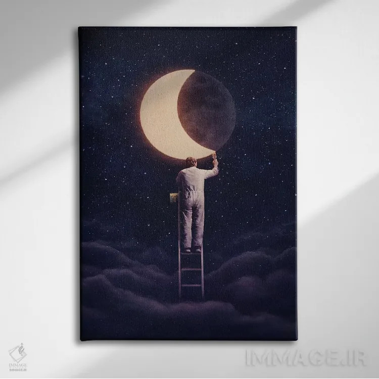 تابلو دکوراتیو شب را دریاب اثر انکل دیکا - نمای روبهرو روی دیوار