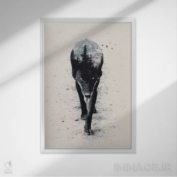 تابلو دکوراتیو بالای جنگل اثر انکل دیکا - نمای قابدار سفید