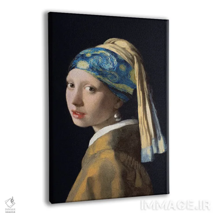 تابلو دکوراتیو دختر پرستاره اثر آرت اله - نمای پرسپکتیو محصول