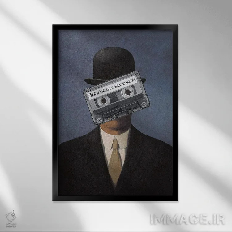 تابلو دکوراتیو این نوار نیست اثر آرت اله - نمای قابدار مشکی