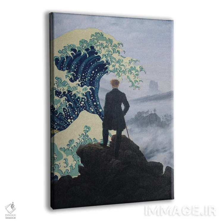 تابلو دکوراتیو مرد و دریا اثر آرت اله - نمای پرسپکتیو محصول