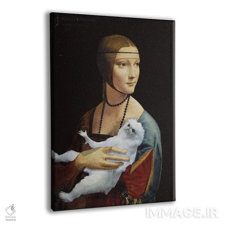 تابلو دکوراتیو بانویی با راهب اثر آرت اله - نمای پرسپکتیو محصول