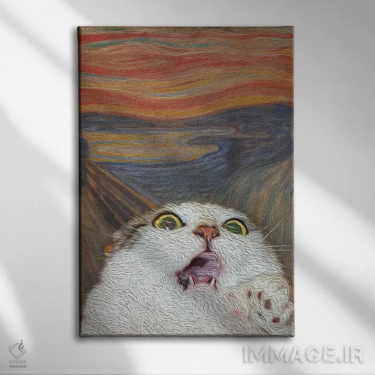 تابلو دکوراتیو میو ۳ اثر آرت اله - نمای روبهرو روی دیوار