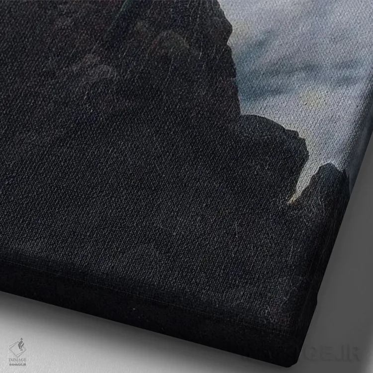 تابلو دکوراتیو مرد و دریا اثر آرت اله - نمای نزدیک بافت بوم