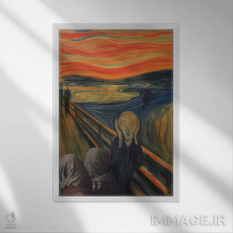 تابلو دکوراتیو کفرآمیز اثر آرت اله - نمای قابدار سفید