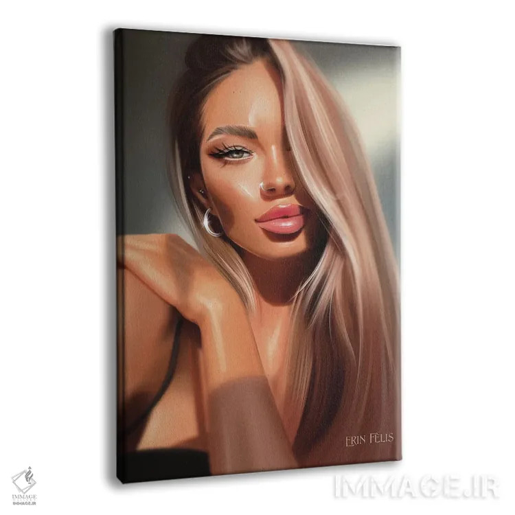 تابلو دکوراتیو نقاشی پرتره شگفت انگیز اثر ارین فلیس - نمای پرسپکتیو محصول
