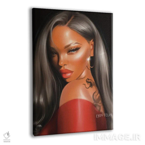 تابلو دکوراتیو شاهزاده پوست تیره اثر ارین فلیس - نمای پرسپکتیو محصول