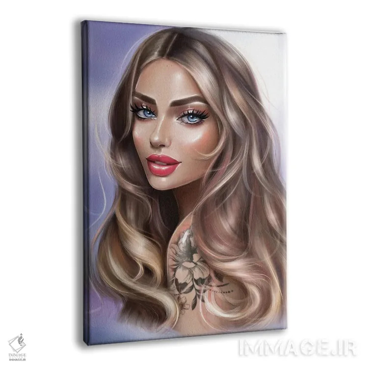 تابلو دکوراتیو پرتره ملایم اثر ارین فلیس - نمای پرسپکتیو محصول