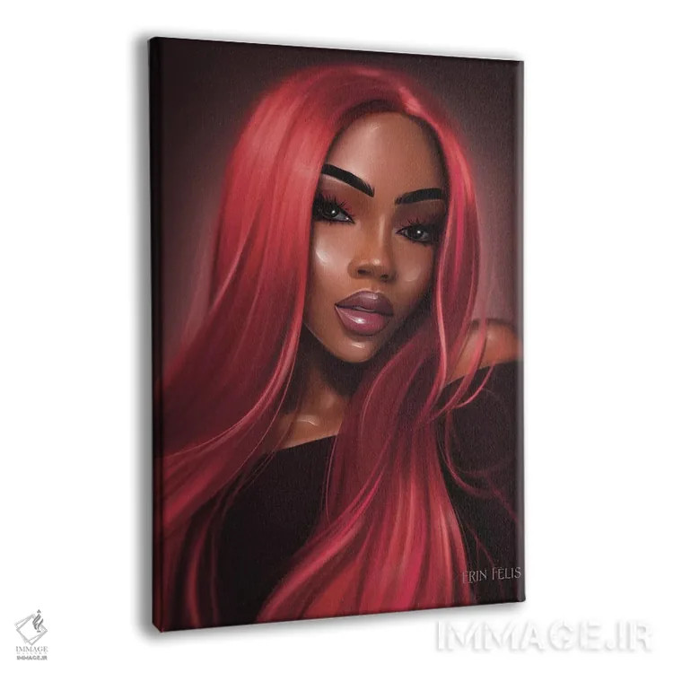 تابلو دکوراتیو ملکه پوست تیره اثر ارین فلیس - نمای پرسپکتیو محصول