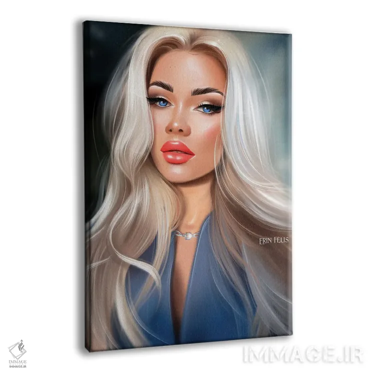 تابلو دکوراتیو هنر پرتره زیبایی اثر ارین فلیس - نمای پرسپکتیو محصول