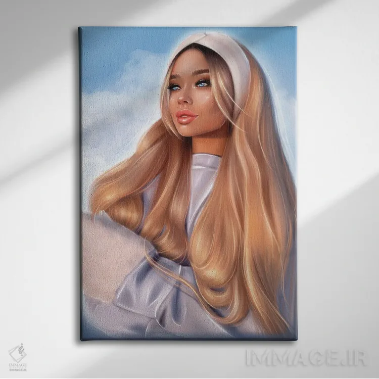 تابلو دکوراتیو پرتره زمستانی اثر ارین فلیس - نمای روبهرو روی دیوار