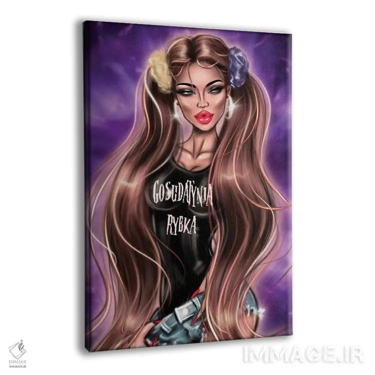 تابلو دکوراتیو عروسک بامزه اثر ارین فلیس - نمای پرسپکتیو محصول