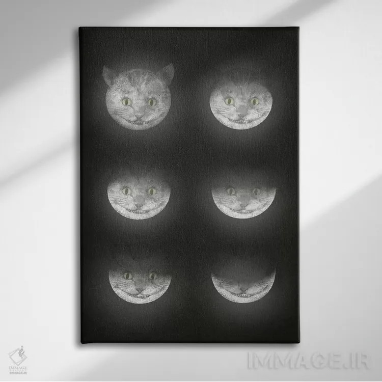 تابلو دکوراتیو چشایر رو به افول اثر اریک فن - نمای روبهرو روی دیوار