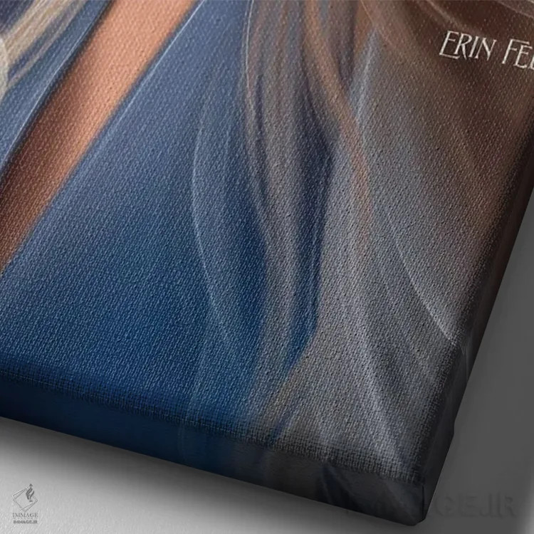 تابلو دکوراتیو هنر پرتره زیبایی اثر ارین فلیس - نمای نزدیک بافت بوم