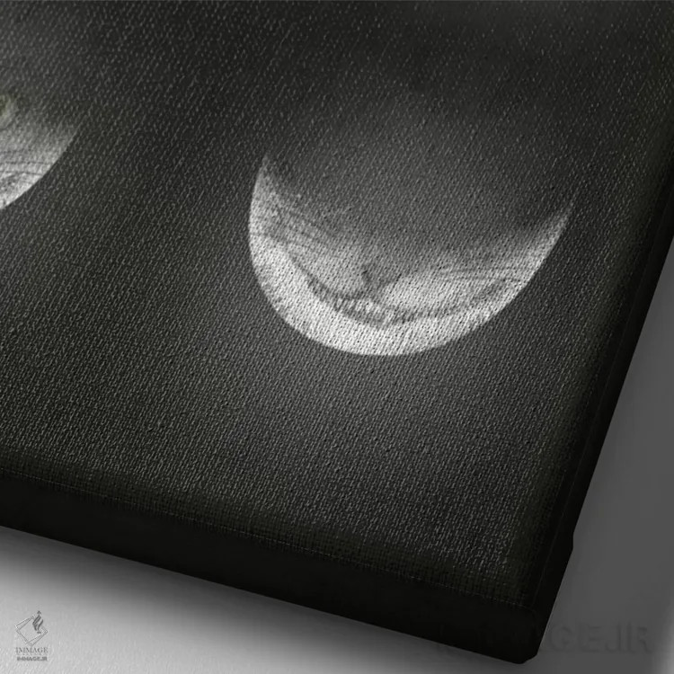 تابلو دکوراتیو چشایر رو به افول اثر اریک فن - نمای نزدیک بافت بوم