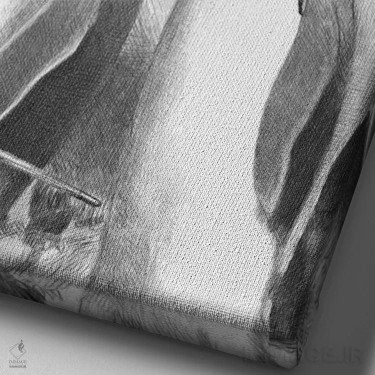 تابلو دکوراتیو گردهمایی آقایان اثر اریک فن - نمای نزدیک بافت بوم