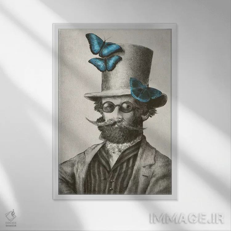 تابلو دکوراتیو دکتر پاپینجی اثر اریک فن - نمای قابدار سفید