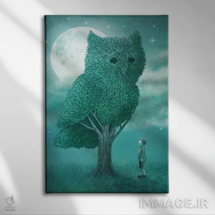 تابلو دکوراتیو اثر روی جلد - نمای روبهرو روی دیوار